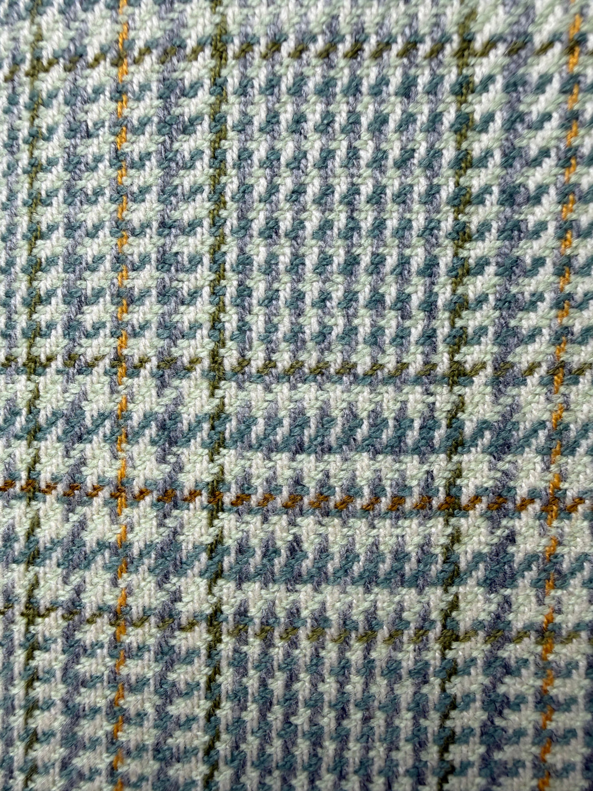 Giacca anni '80 principe Galles verde salvia lana e cashmere - tg. 48