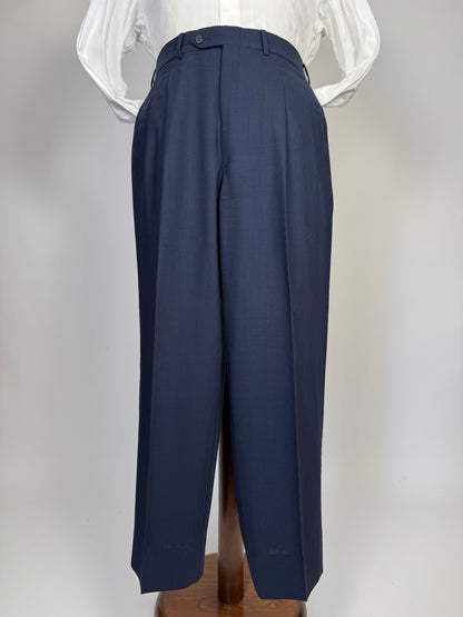 Completo fresco lana blu Trussardi anni '90 - tg. 50