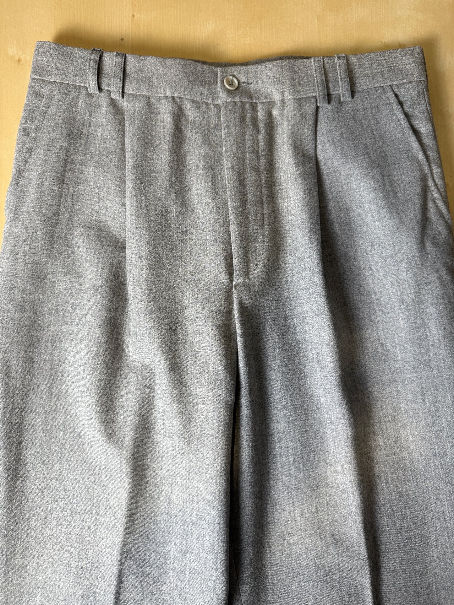Pantaloni flanella grigio chiaro anni ‘80 (NOS) - tg. 48