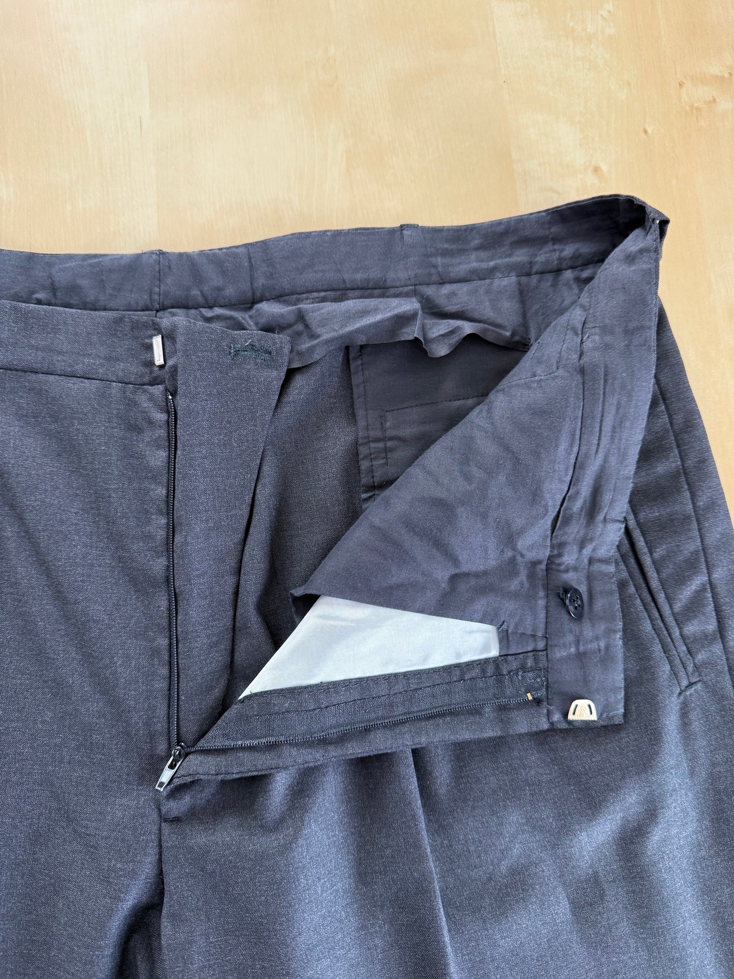 Completo sartoriale flanella pettinata grigio antracite - tg. 52/54, drop basso