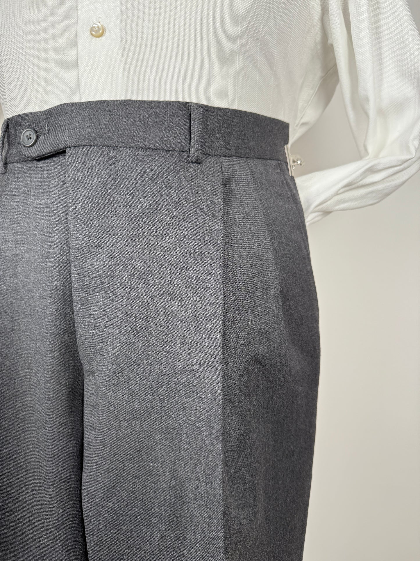 Pantaloni anni ‘80 flanella leggera antracite - tg. 46/48