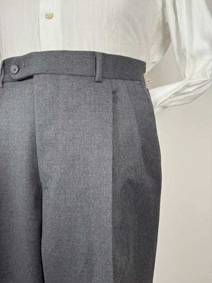 Pantaloni anni ‘80 flanella leggera antracite - tg. 46/48