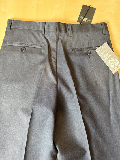 Pantalone anni '90 in fresco lana grigio antracite (NOS) - tg. 46