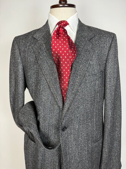 Completo anni ‘70/‘80 tweed lana e seta - tg. 52/54