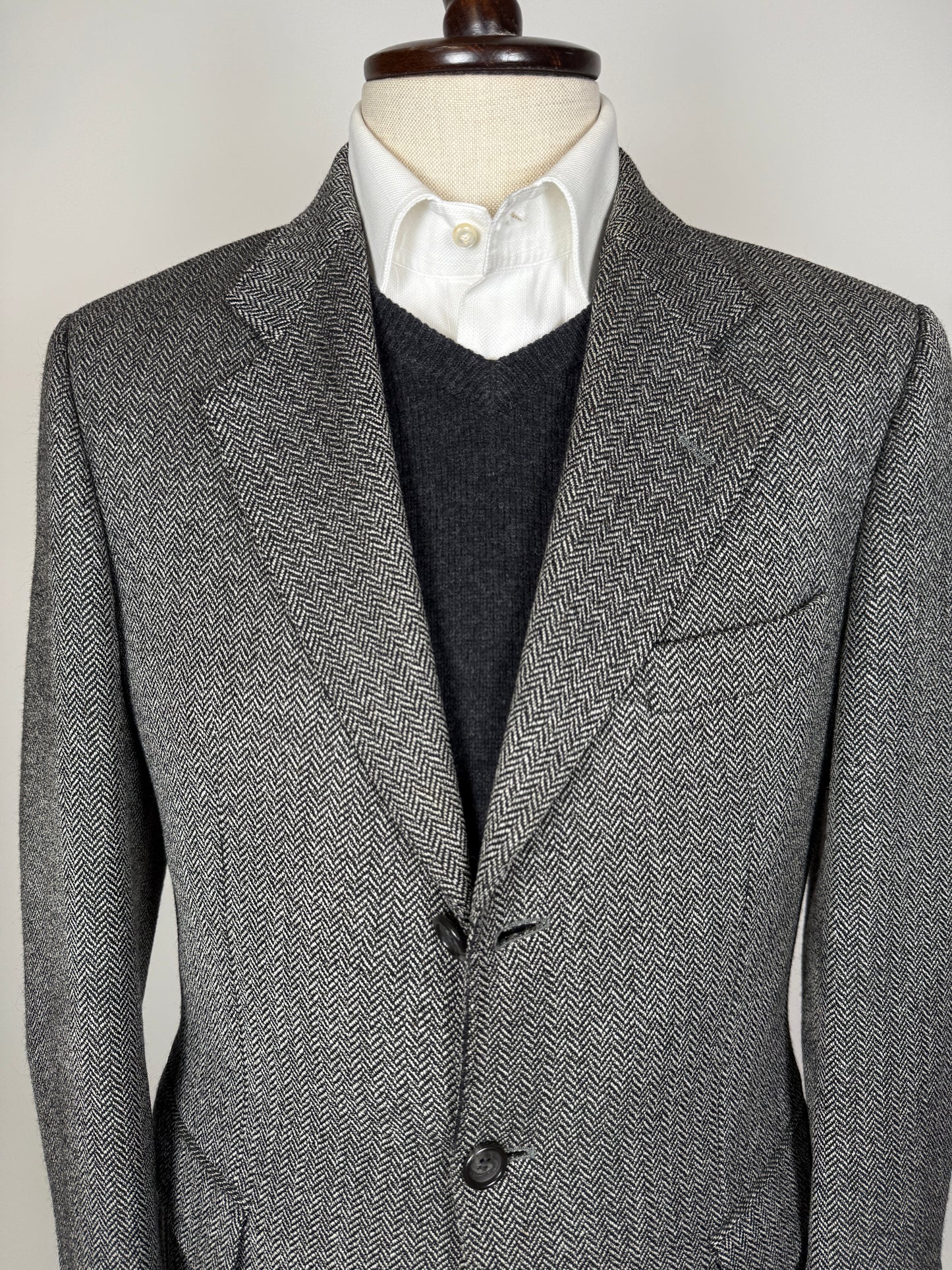 Giacca anni ‘90 herringbone grigio - tg. 48