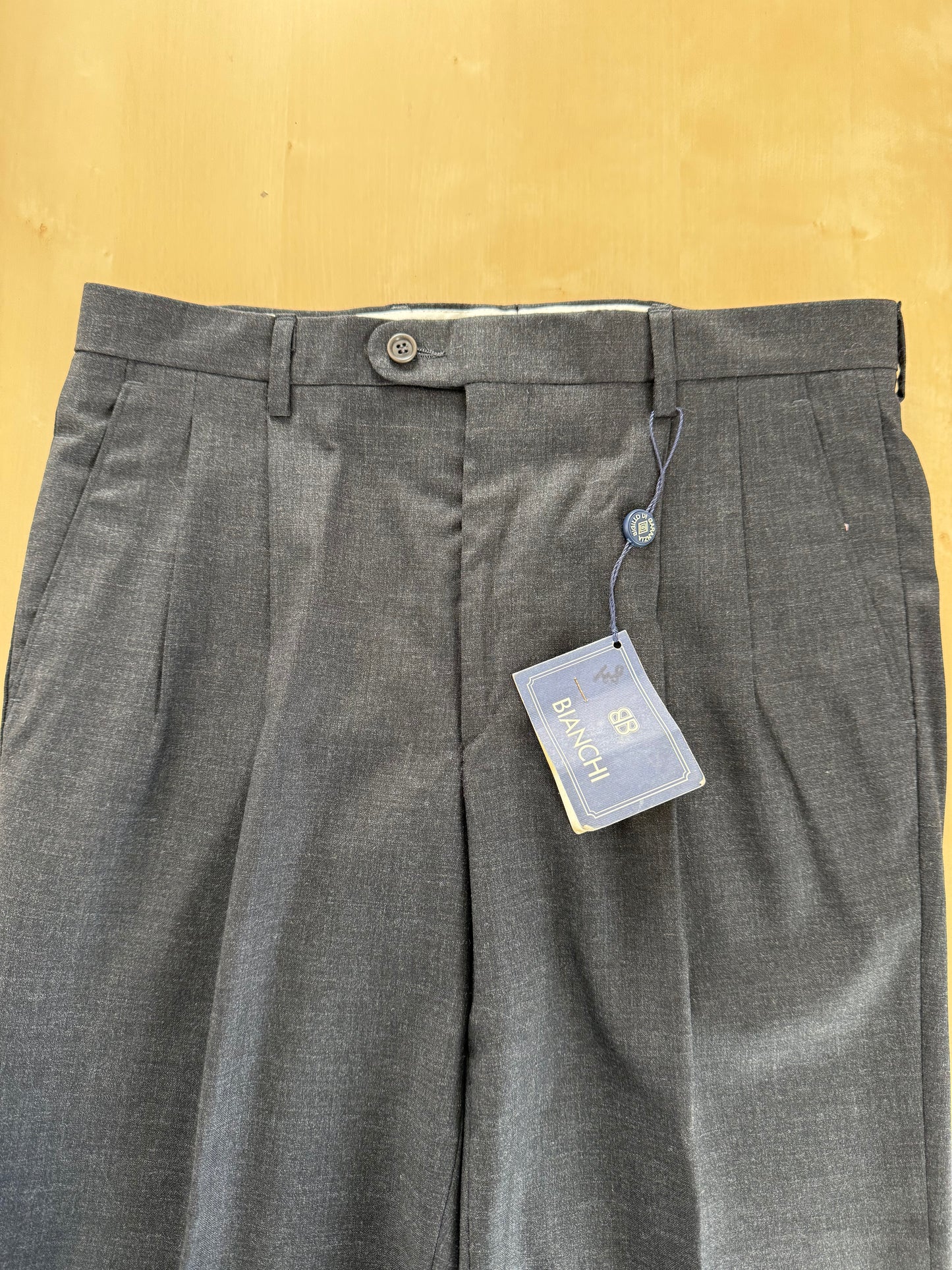 Pantaloni fresco lana grigio antracite anni '80 (NOS) - tg. 46/48