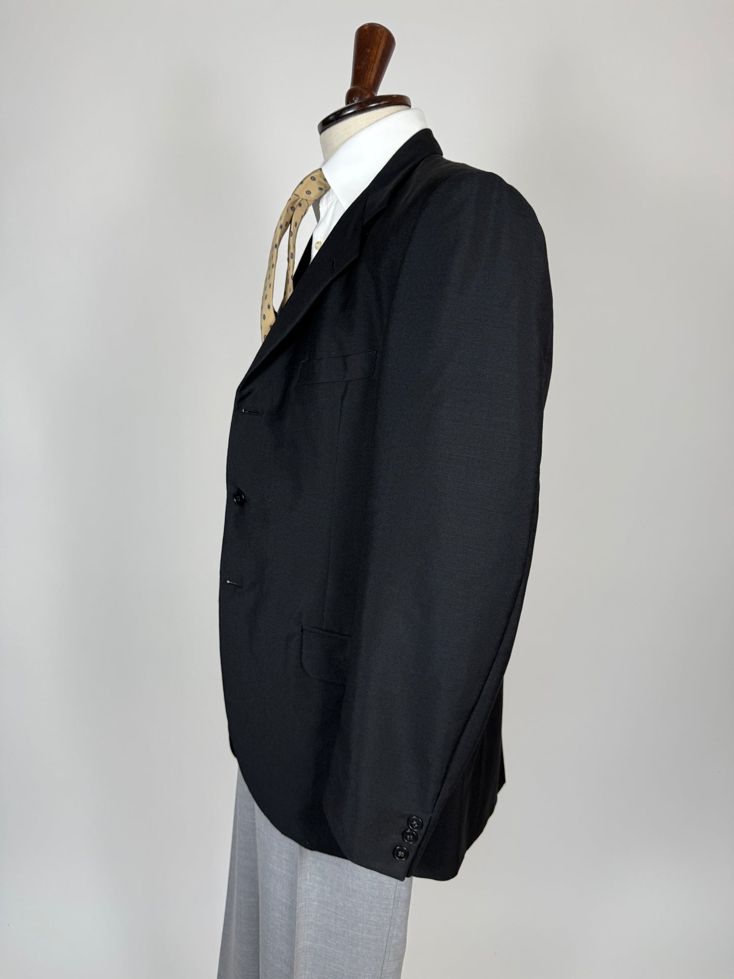 Giacca anni '60 lana-mohair blu - tg. 52 lunga
