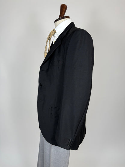 Giacca anni '60 lana-mohair blu - tg. 52 lunga