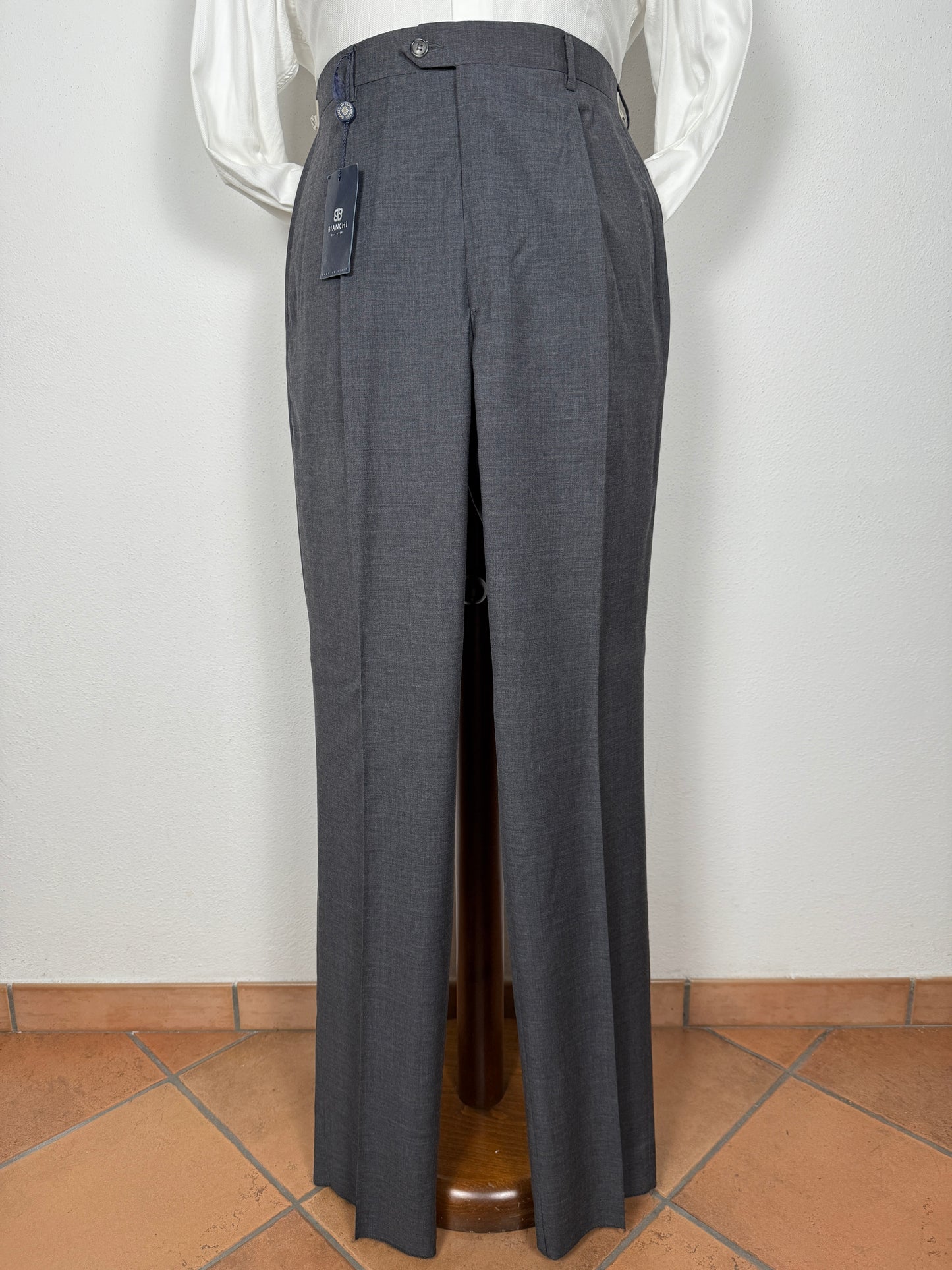 Pantalone anni '90 fresco lana antracite (NOS) - tg. 54