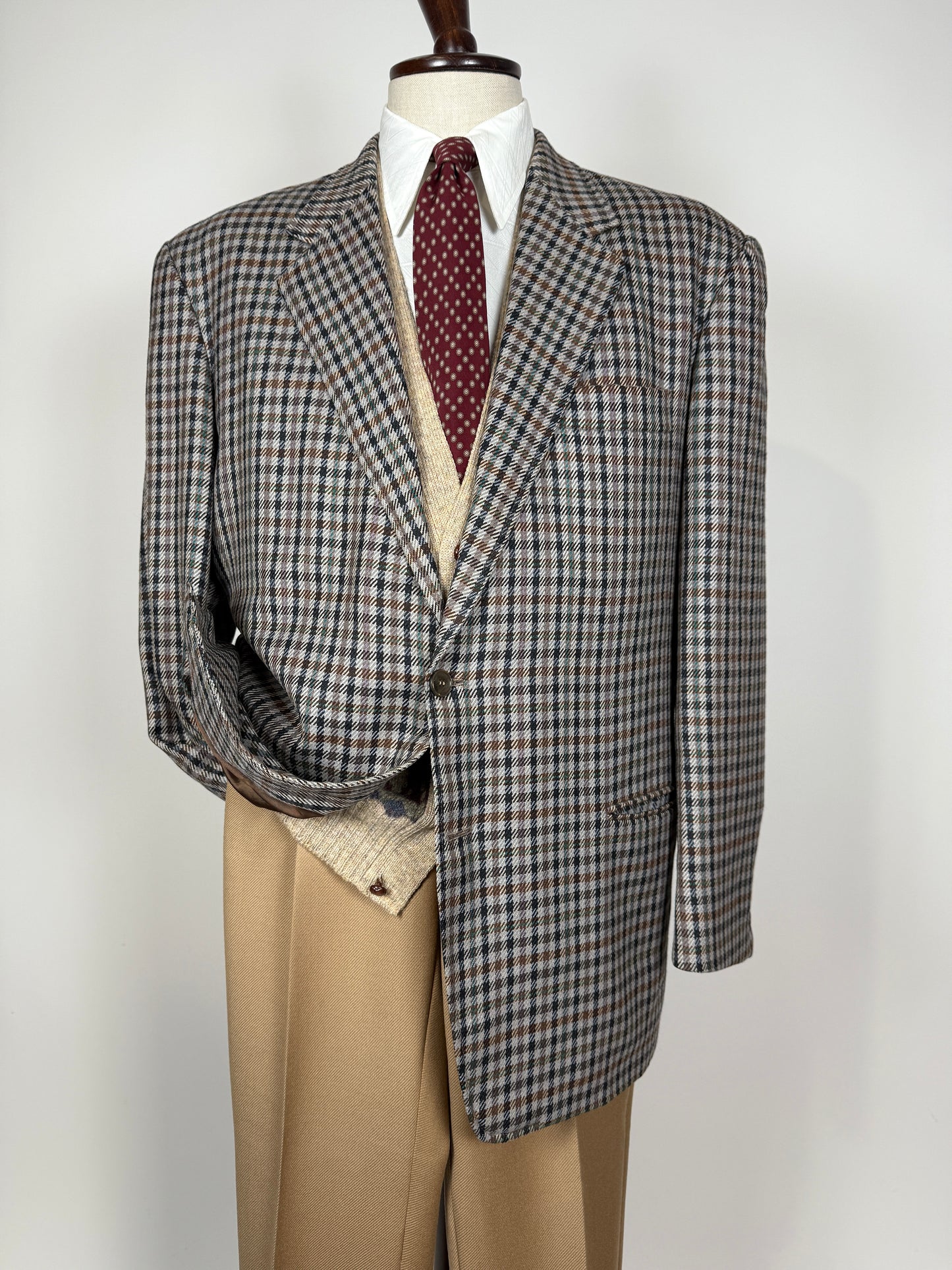 Giacca anni ‘70/‘80 quadri check - tg. 58