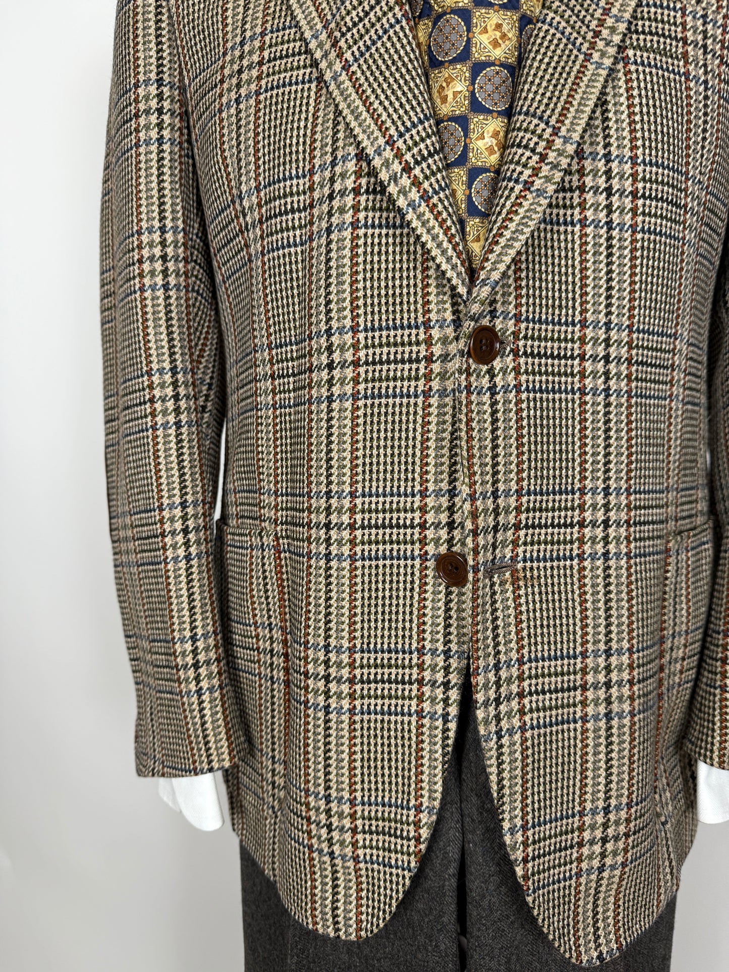 Giacca sartoriale in puro cashmere scozzese principe di Galles - tg. 46