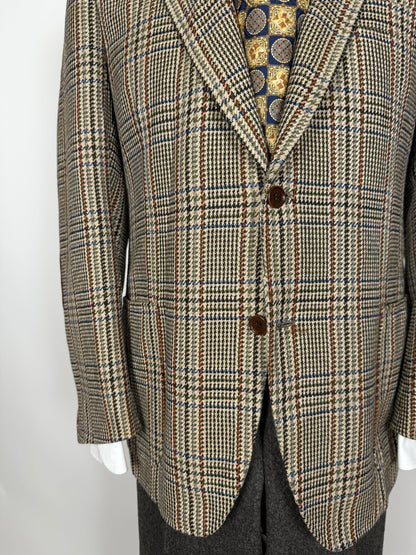 Giacca sartoriale in puro cashmere scozzese principe di Galles - tg. 46