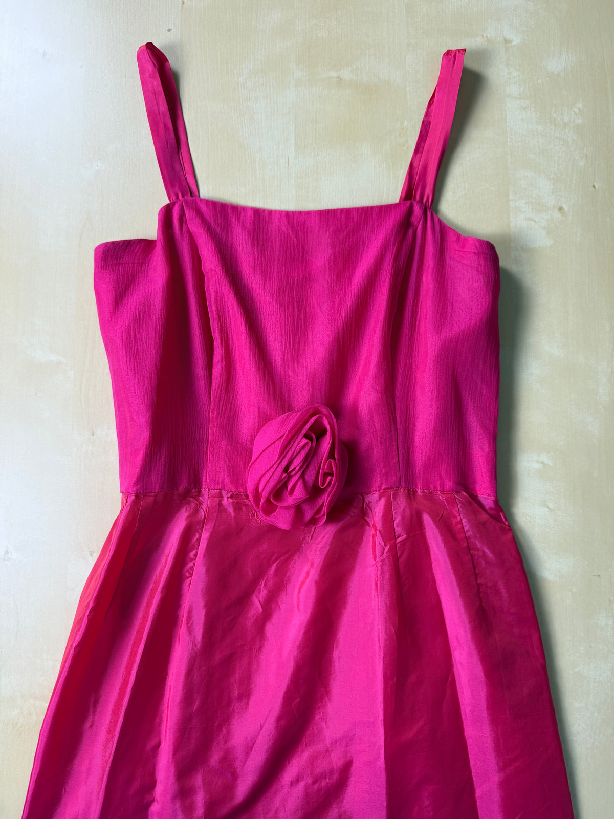 Abito sartoriale anni '80 in chiffon di seta - tg. 38 XS/S
