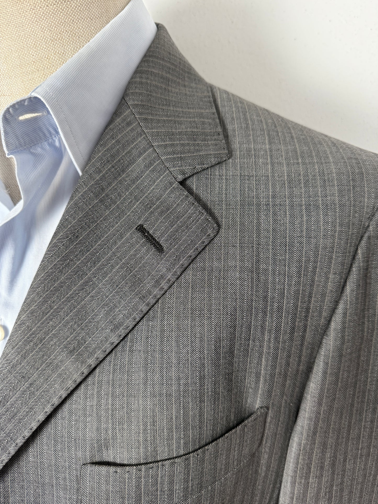 Giacca De Paz in fresco lana grigio spinato - tg. 50