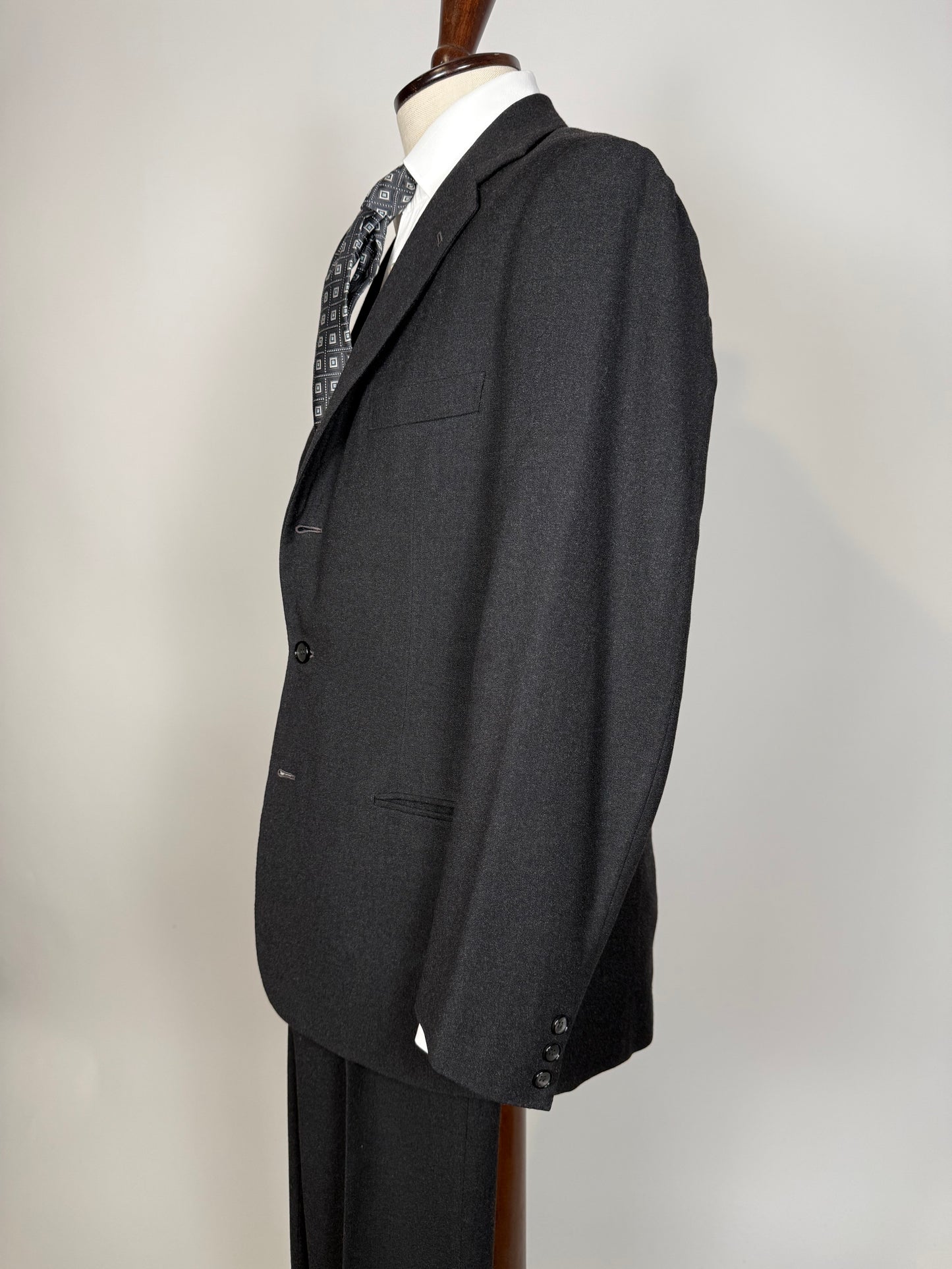 Completo anni ‘50/‘60 flanella antracite - tg. 46