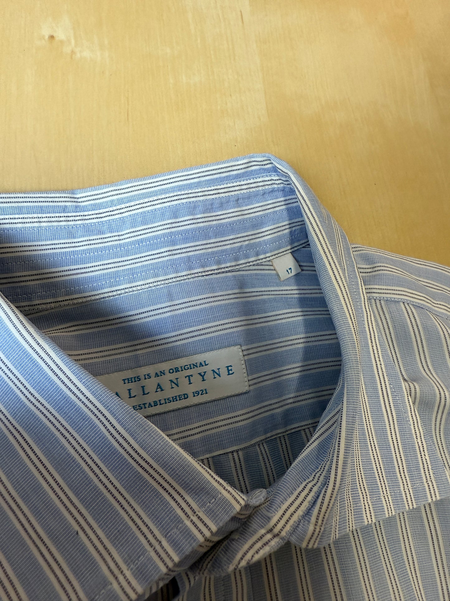 Camicia Ballantyne azzurra a righe - tg. L collo 42