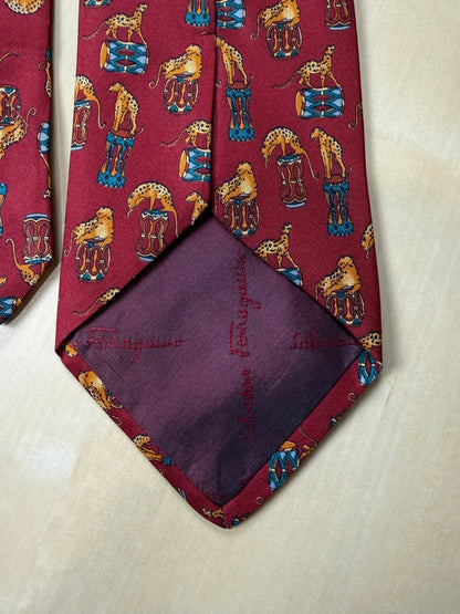 Cravatta Ferragamo con ghepardi