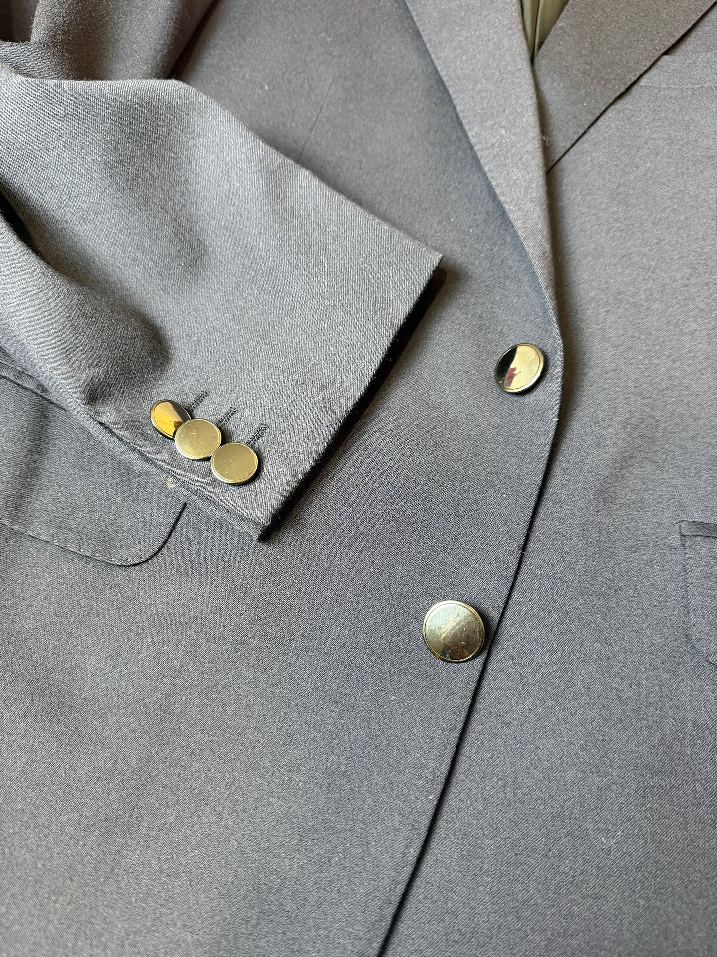 Blazer Trussardi anni ‘90 flanella blu - tg. 48/50