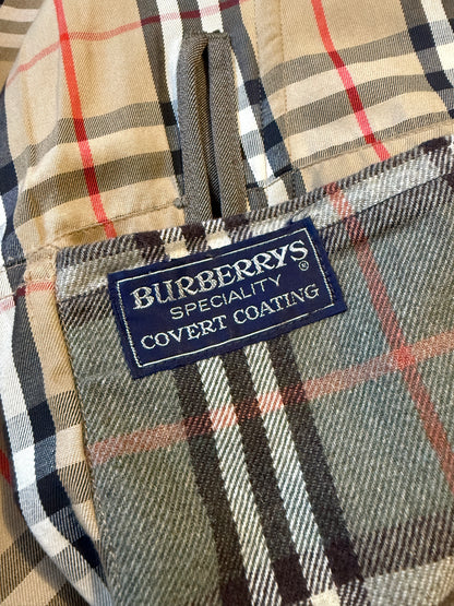 Trench Burberrys anni ‘80 in covert 100% lana - tg. 50-52