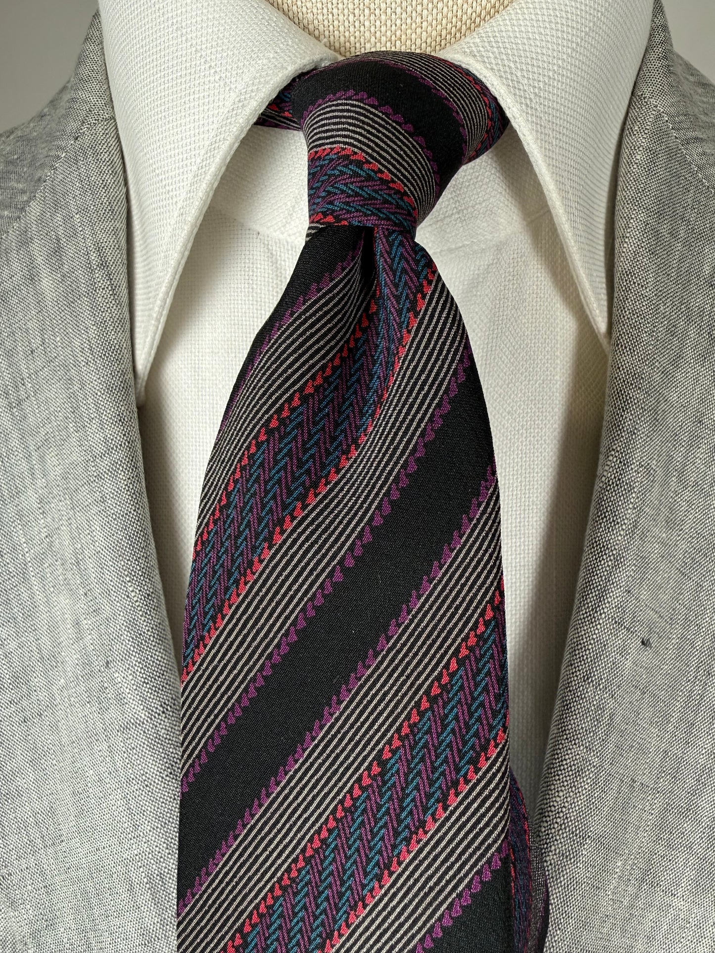 Cravatta Missoni regimental vintage