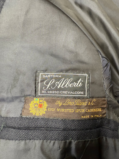 Giacca sartoriale anni '80 in puro cashmere pettinato Loro Piana - tg. 52/54 corta