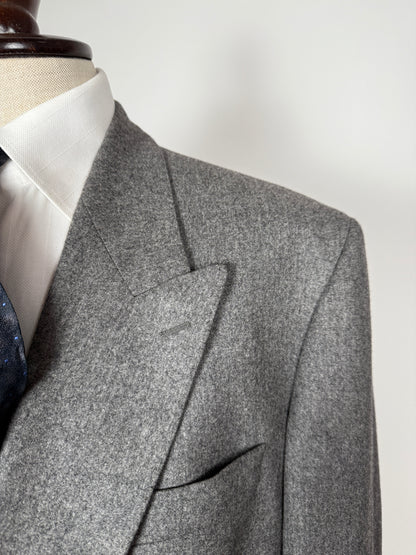 Giacca doppiopetto anni ‘80 flanella grigio medio - tg. 54/56