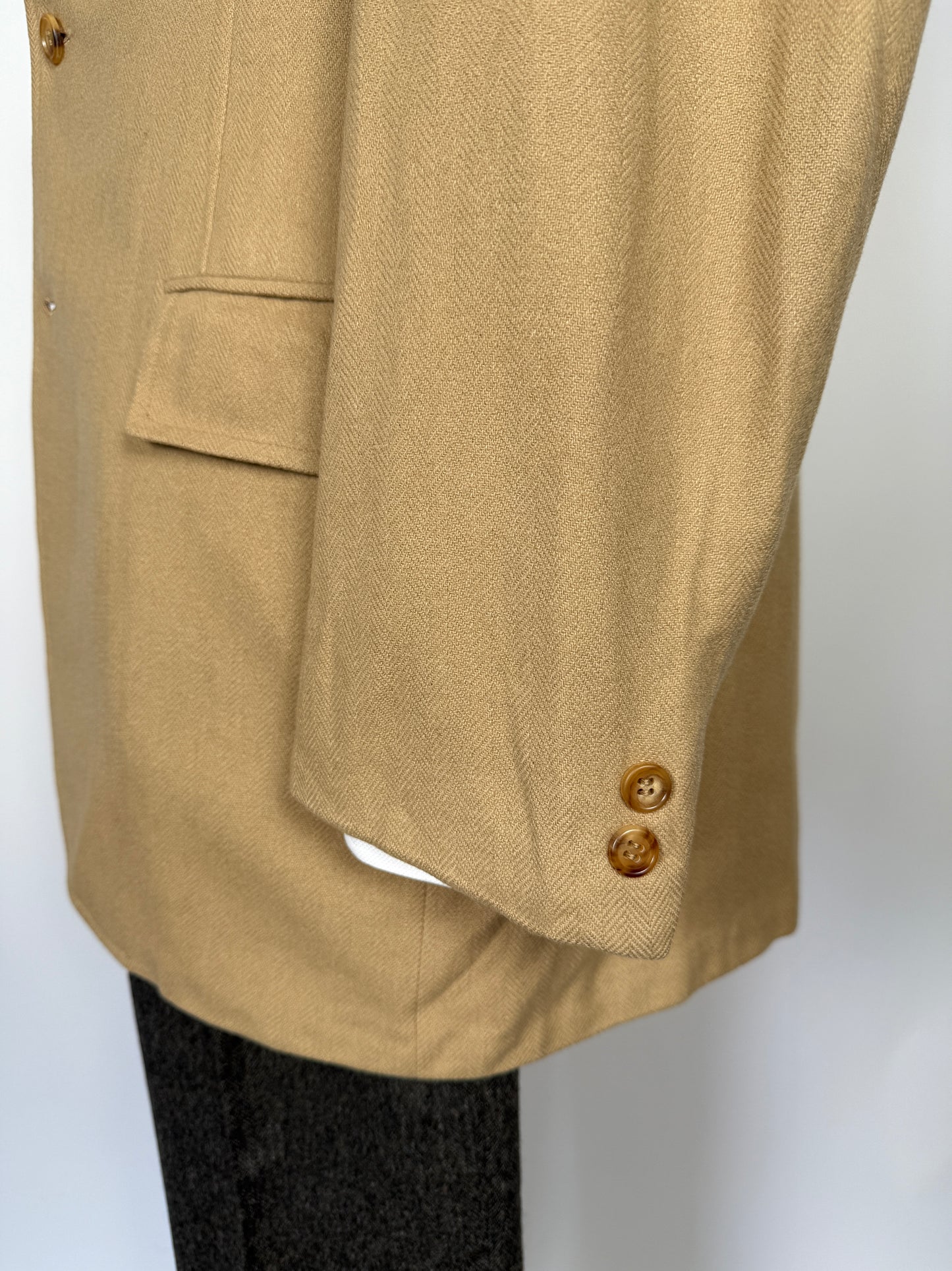 Giacca americana anni ‘60/‘70 in puro cashmere spinato - tg. 52