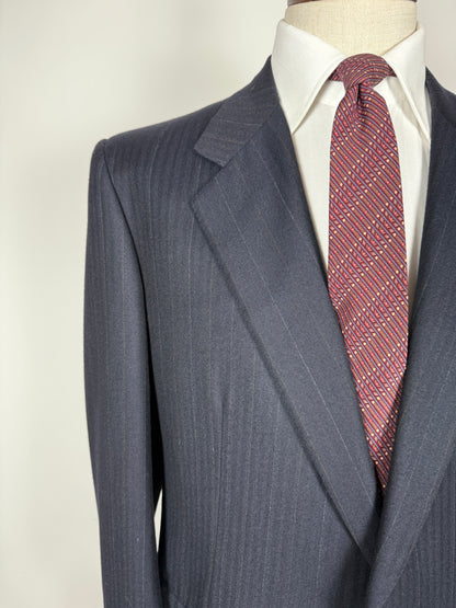 Giacca Belvest anni ‘80 flanella blu lana e cashmere - tg. 52/54