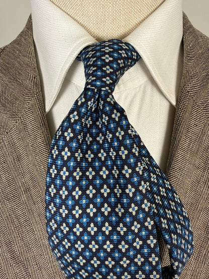 Cravatta Brooks Brothers blu micro fantasia