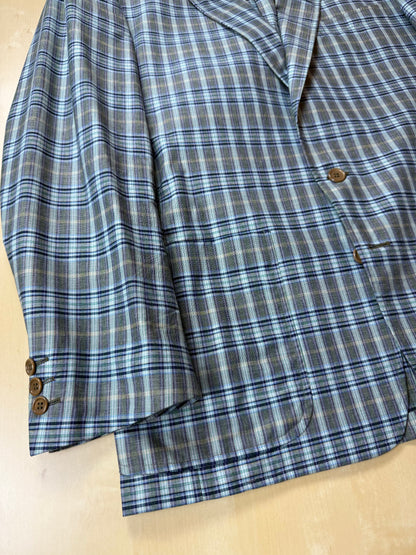 Giacca estiva Corneliani anni '80 in cotone a quadri - tg. 50