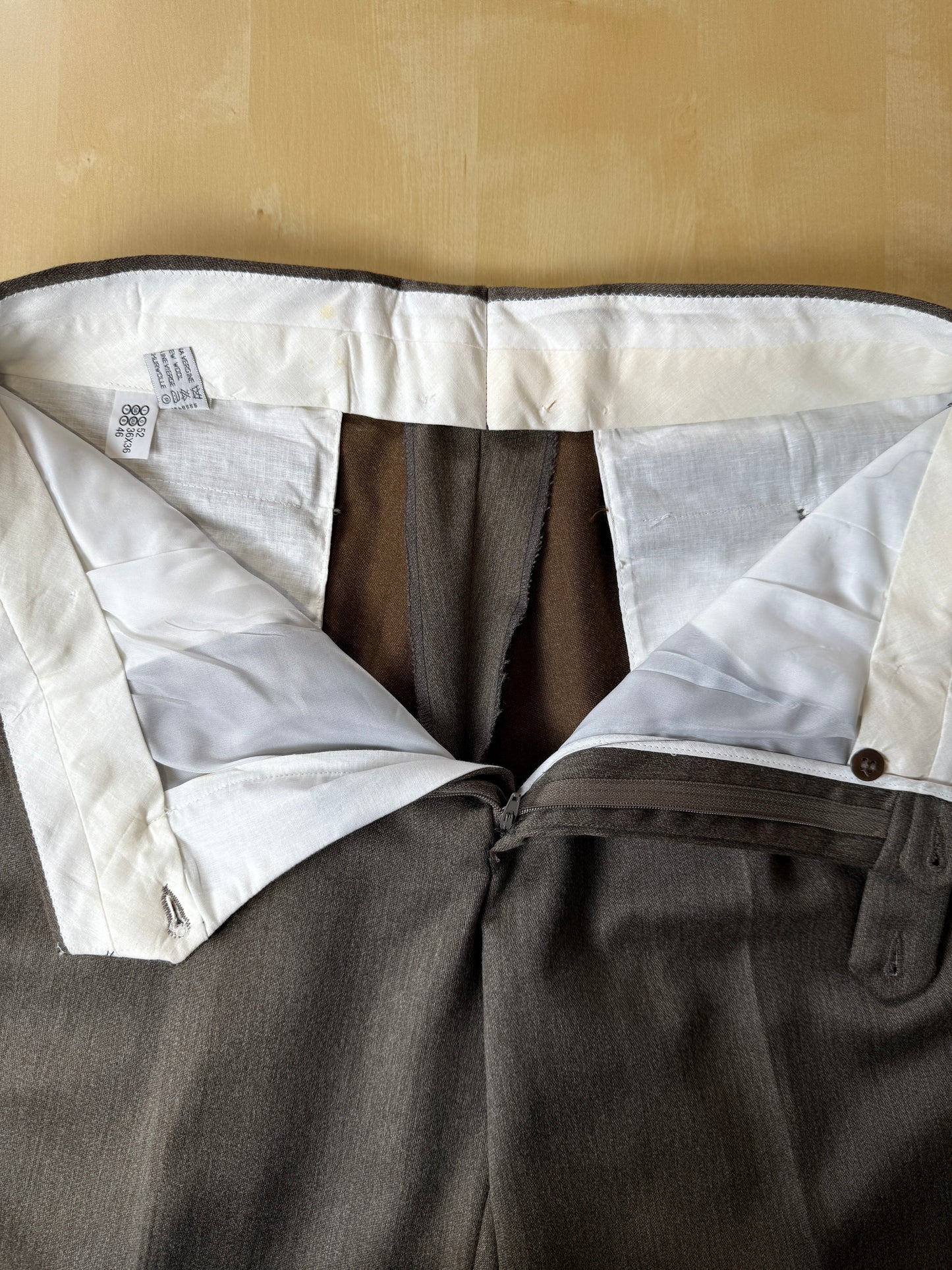 Completo anni ‘80 in covert verde cachi (NOS) - tg. 52