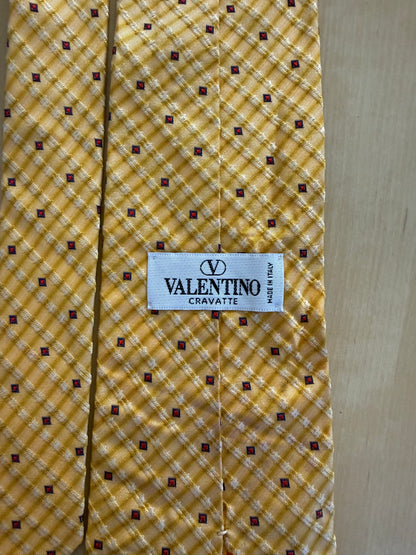 Cravatta Valentino giallo seersucker