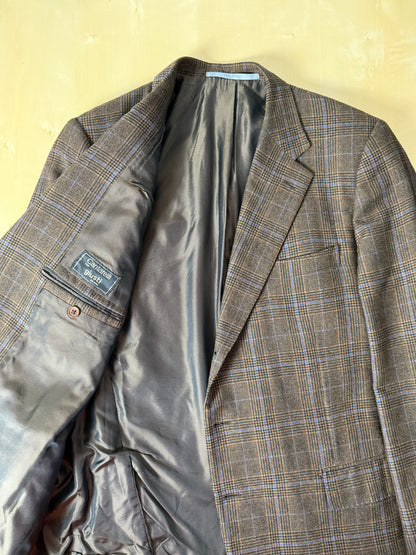 Giacca Cantarelli principe Galles marrone lana e cashmere - tg. 56 drop basso