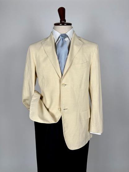 Giacca Lardini bianco panna in cotone e lino - tg. 48