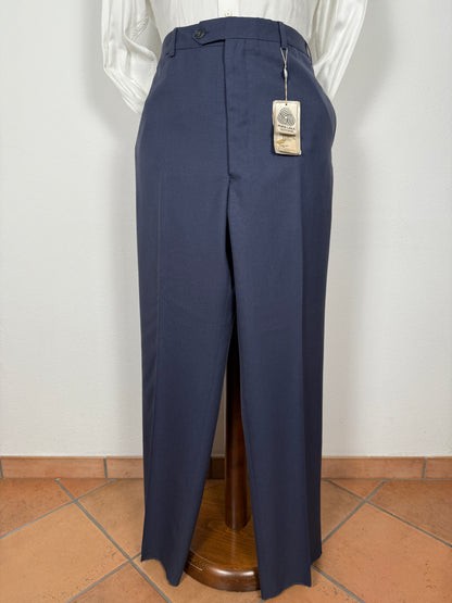Pantalone anni ‘90 in fresco lana blu (NOS) - tg. 58/60