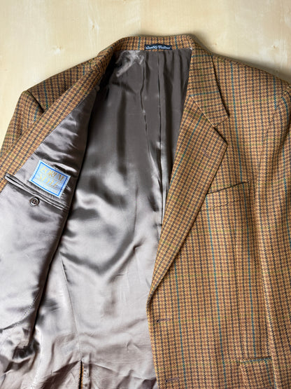 Giacca anni ‘80 pied-de-poule senape - tg. 54