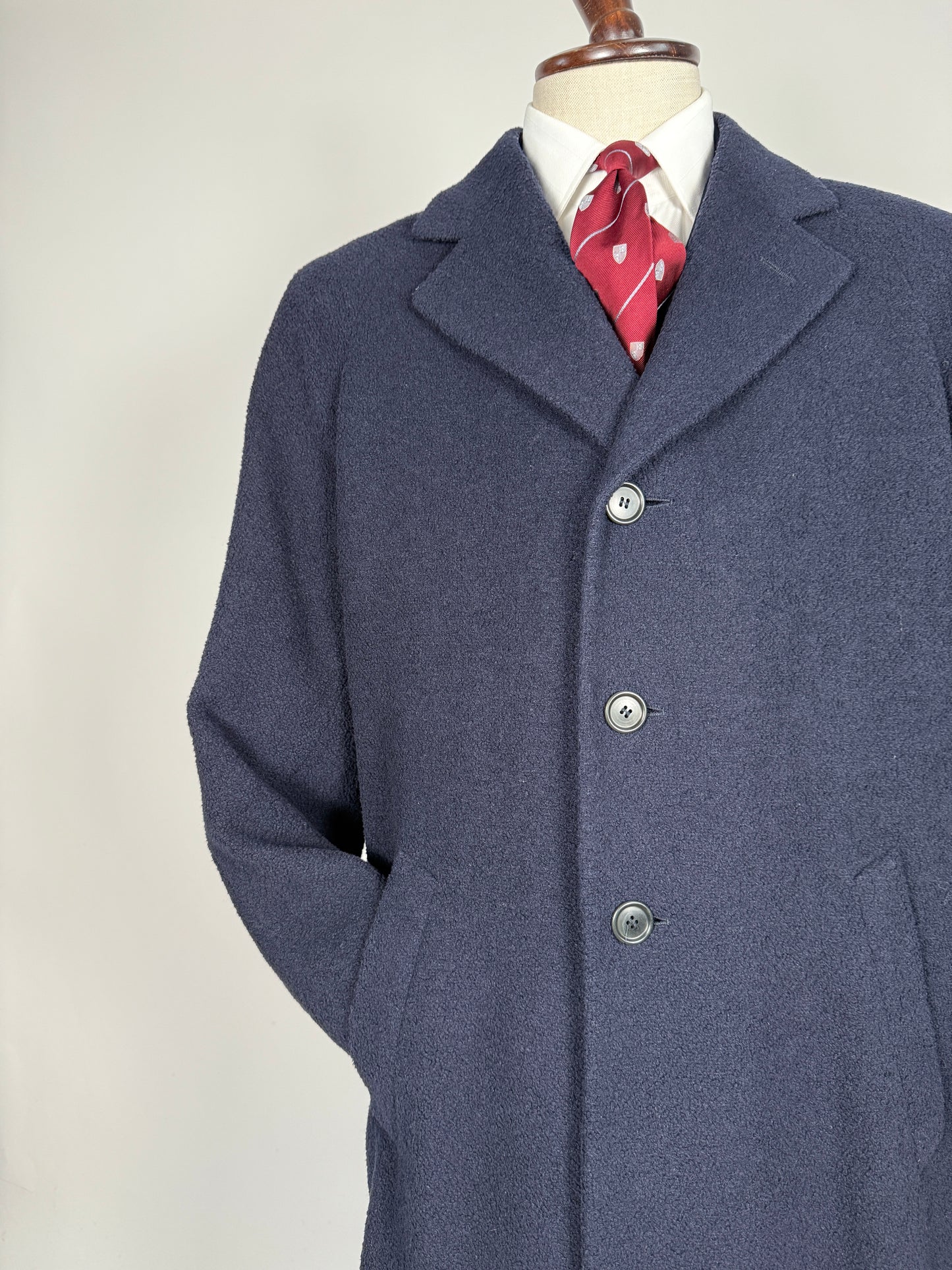 Cappotto raglan E. Zegna in bouclé di lana - tg. 48-52