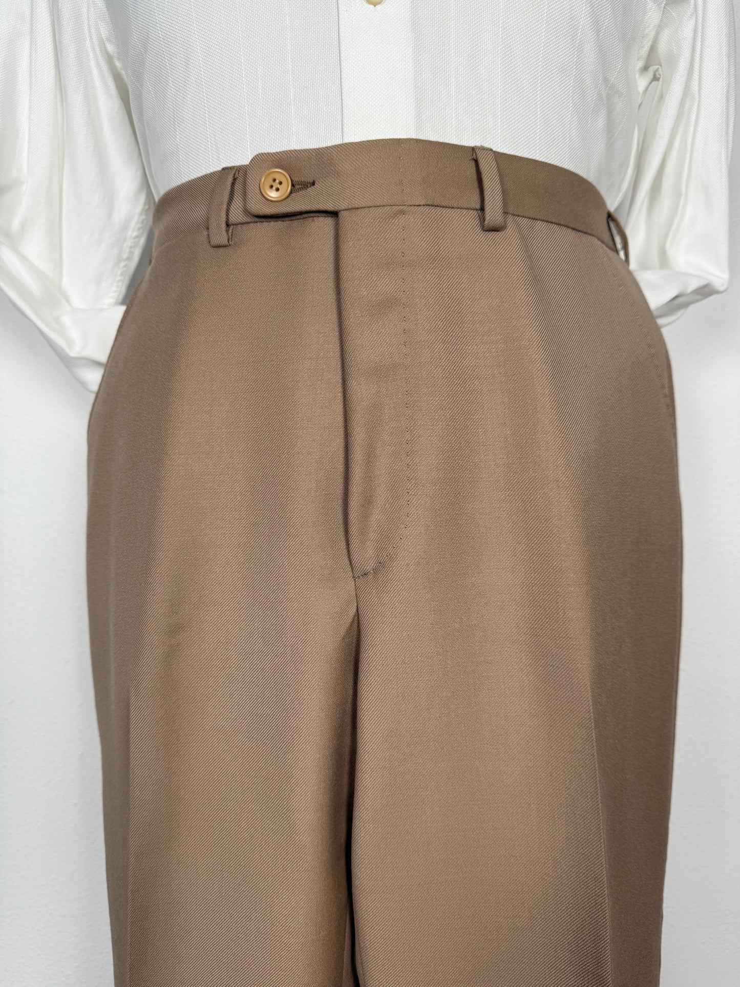 Completo Marzotto anni ‘70 in twill beige (NOS) - tg. 46/48