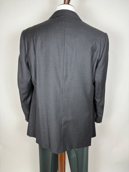 Giacca Ermenegildo Zegna anni ‘90 lana pettinata grigio antracite - tg. 52 drop basso