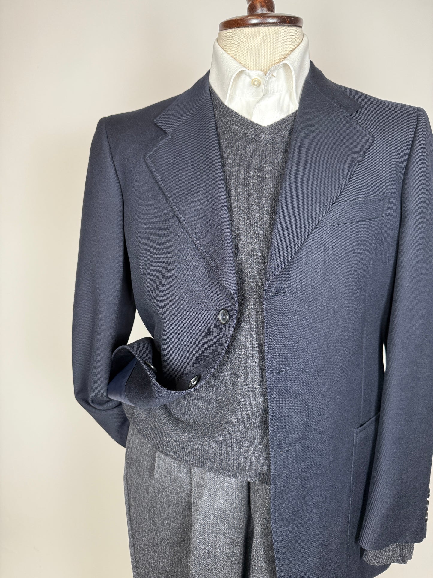 Giacca cavalry twill blu anni ‘60/‘70 - tg. 48