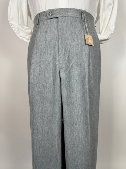 Pantaloni anni ‘80 flanella grigio chiaro (NOS) - tg. 48