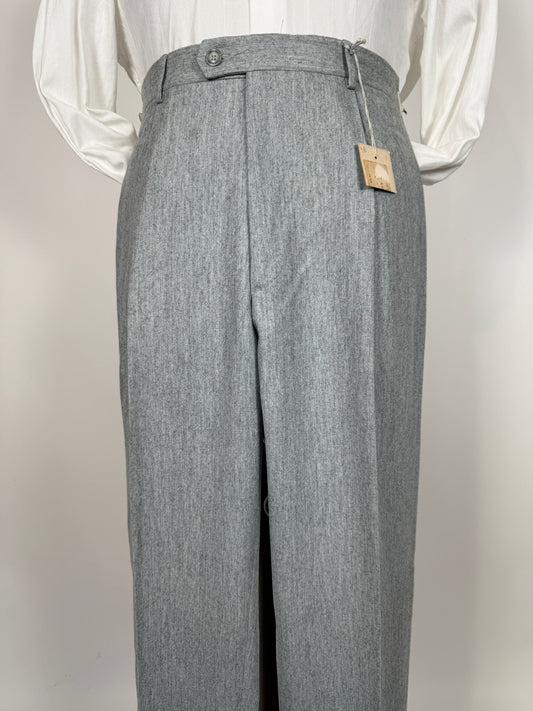 Pantaloni anni ‘80 flanella grigio chiaro (NOS) - tg. 48