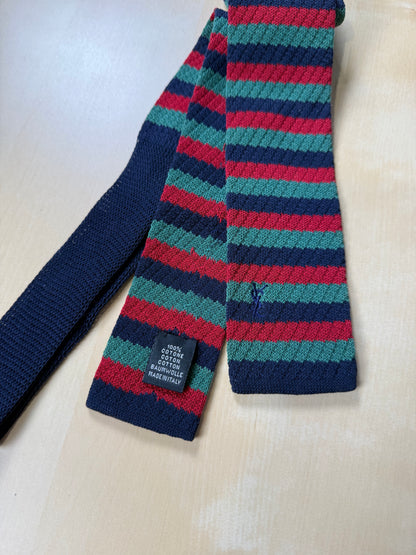 Cravatta Yves Saint Laurent tricot cotone a righe