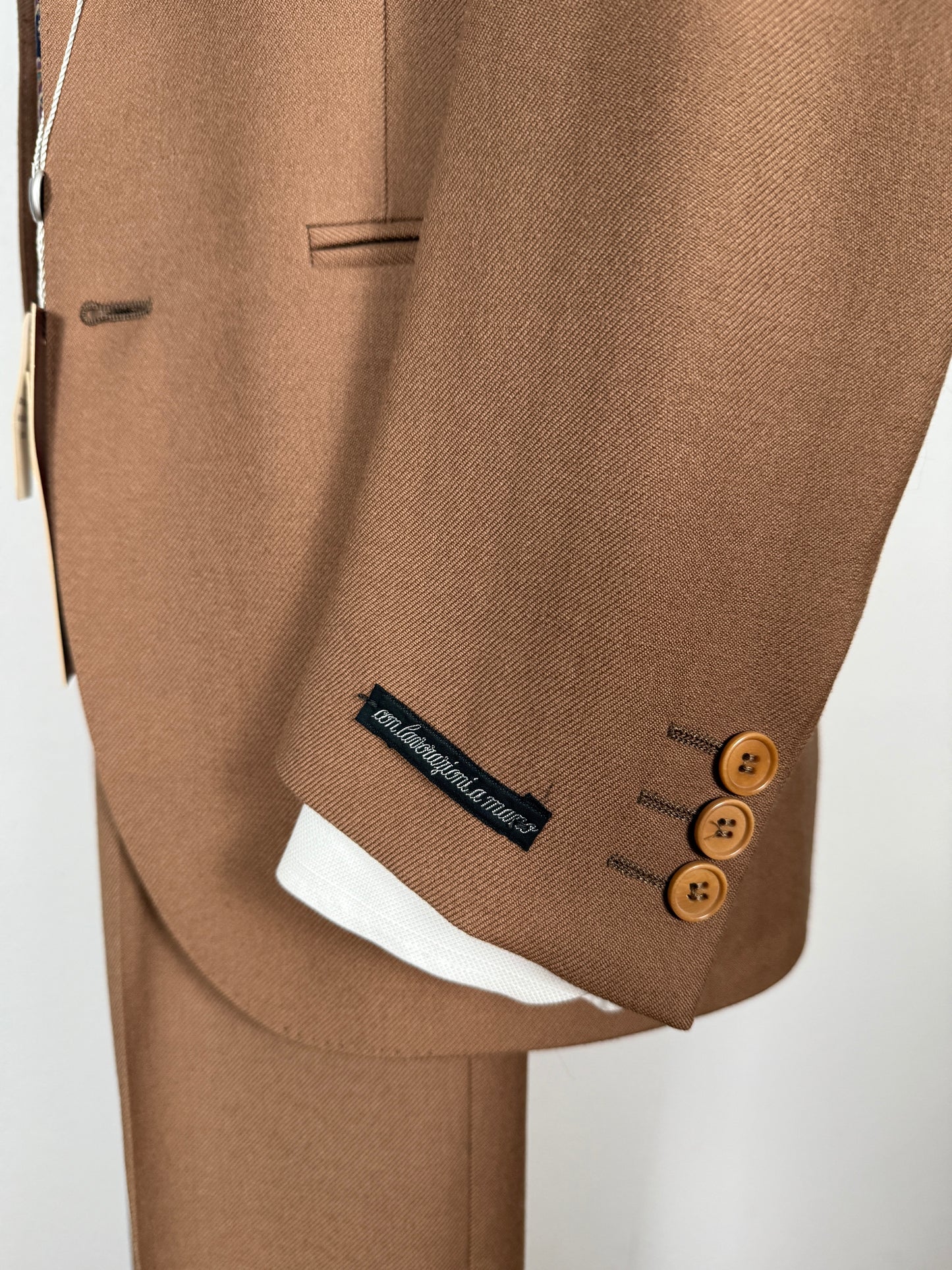 Completo 3 pezzi Marzotto anni ‘70/'80 color cammello (NOS) - tg. 42