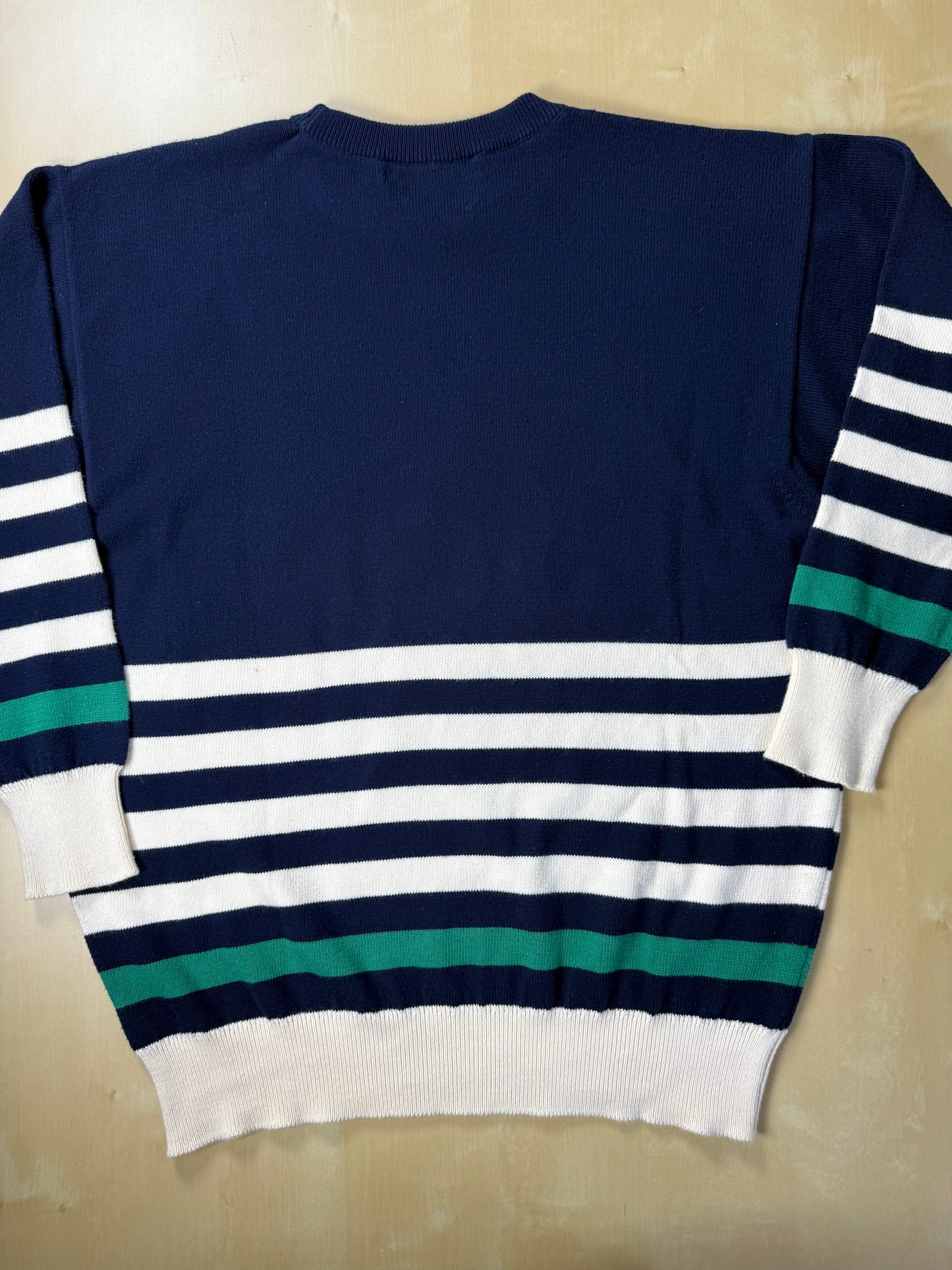 Pullover Burberrys in cotone anni '80 con barche a vela - M/L