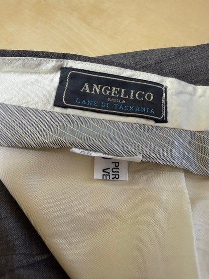 Pantaloni fresco lana grigio medio anni '80 - tg. 52/54