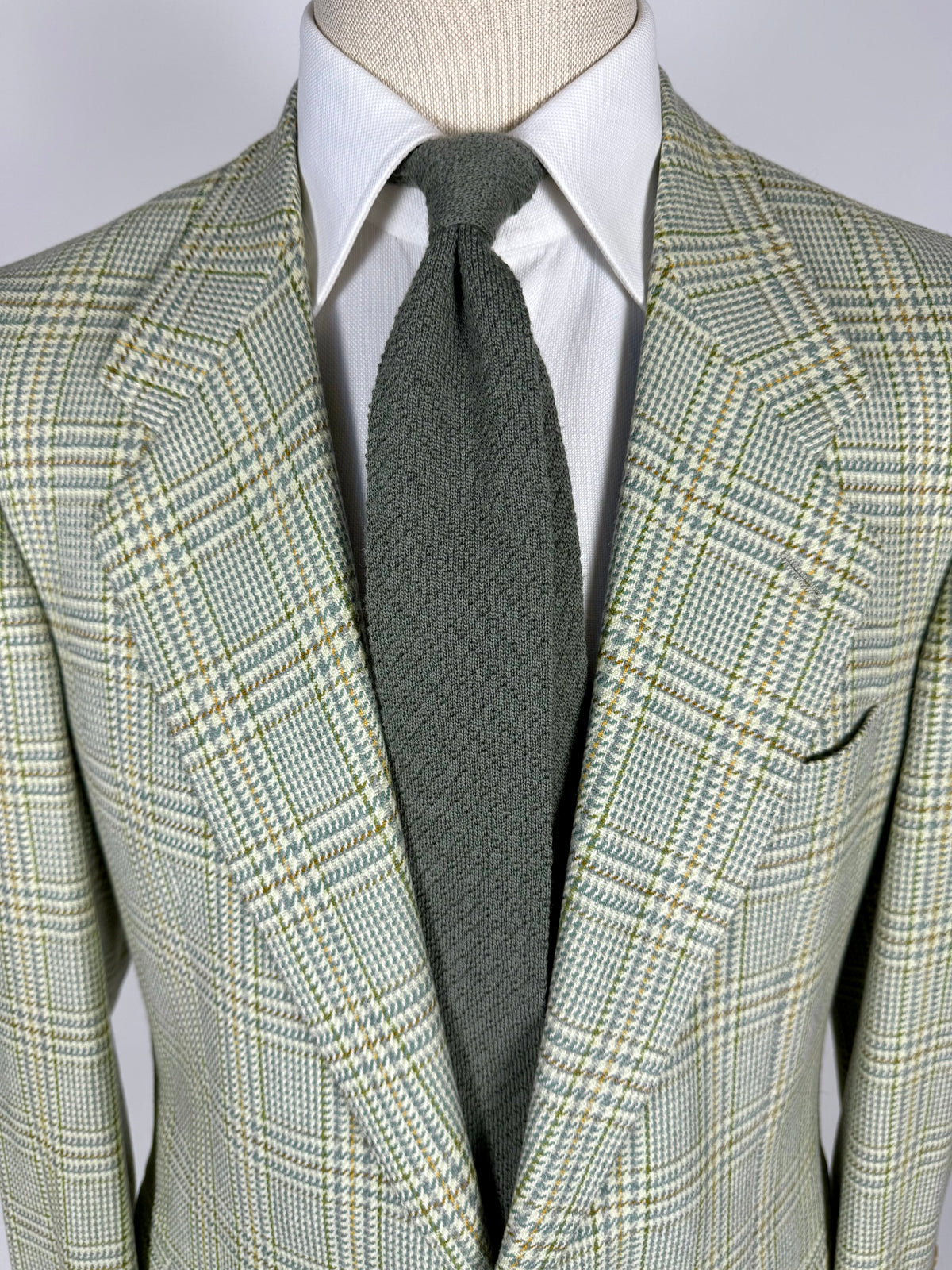 Cravatta Yves Saint Laurent tricot verde salvia