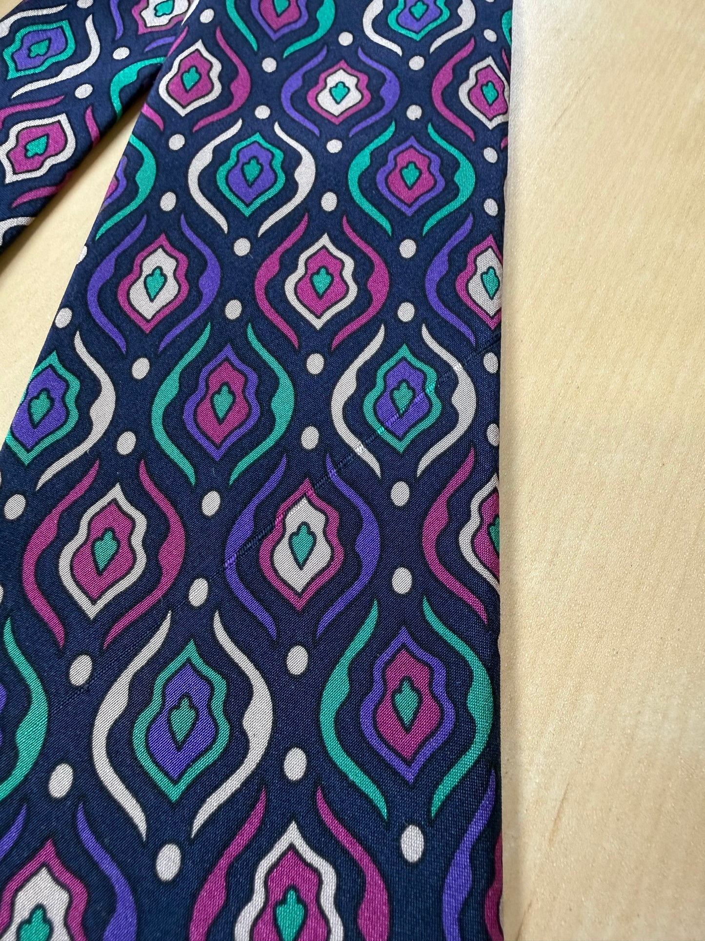 Cravatta Missoni vintage fantasia astratta