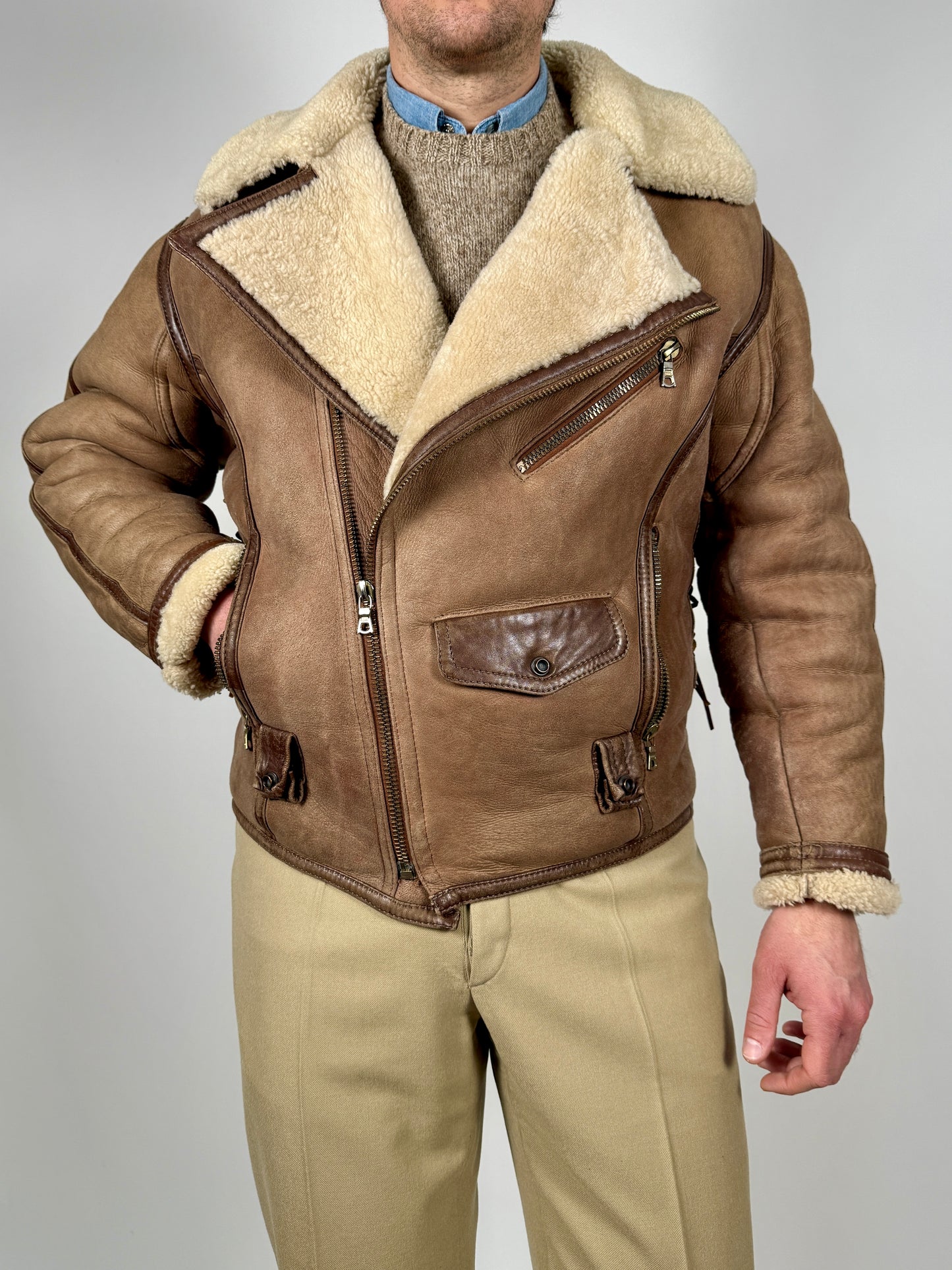 Chiodo in shearling Emporio Armani anni ‘80 - M