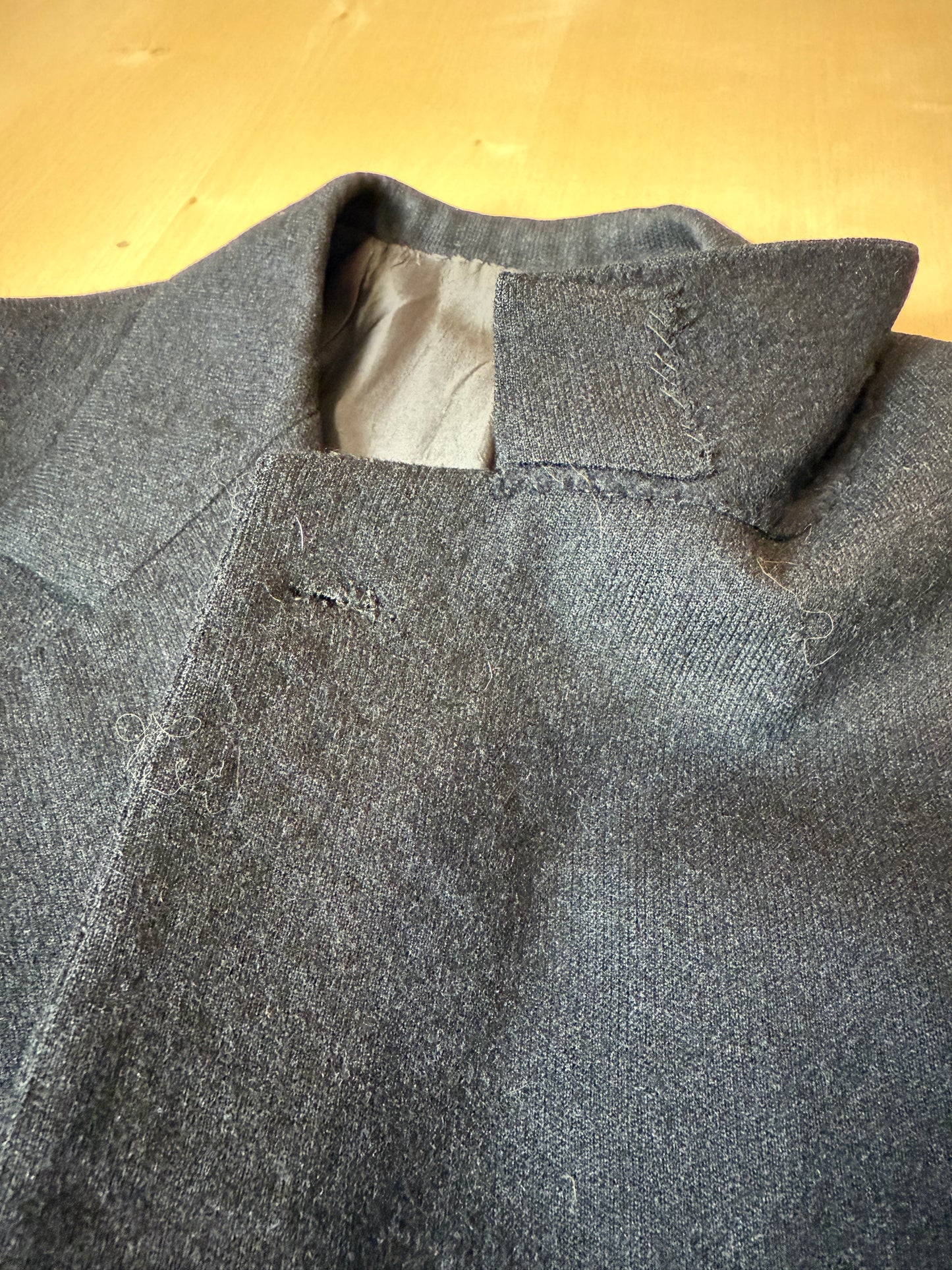 Completo anni ‘60 sartoriale flanella antracite - tg. 46